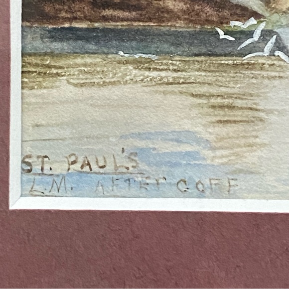 2 Watercolor Painting Framed Artwork Innsbruck Austria & St. Paul’s Cathedral - Picture 13 of 16